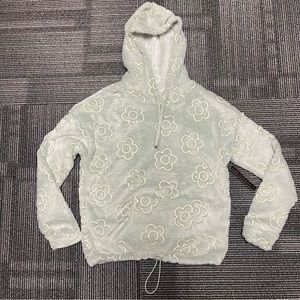 🌈5 for $25 NOBO Green Fuzzy Pullover Hoodie Juniors size 1